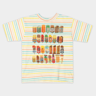 Vintage 70s Ice Creams and Lollies Kids T-Shirt