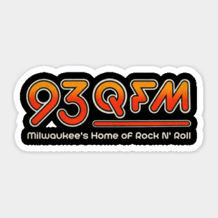 93 QFM Milwaukee's Rock N' Roll Defunct Radio Station Sticker
