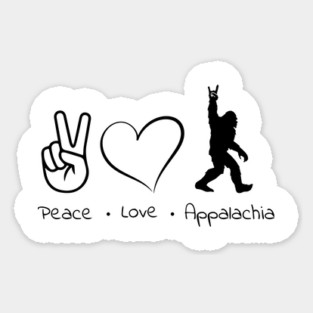 Peace Love Appalachia Sticker