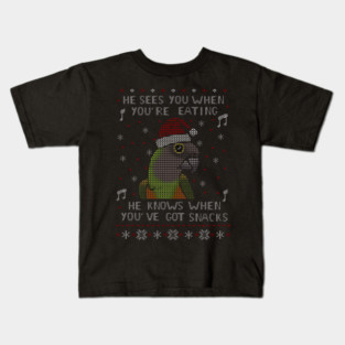 Christmas Snack Male senegal Parrot Kids T-Shirt