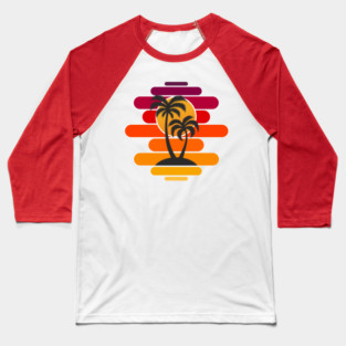 Palm trees at sunset Baseball T-Shirt