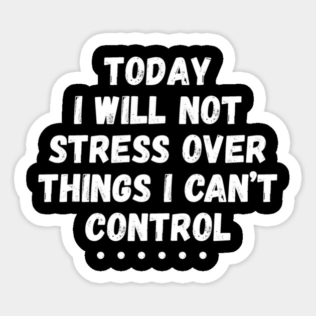 Today I Will Not Stress Over Things I Can't Control Sticker by The WYLD Tribe