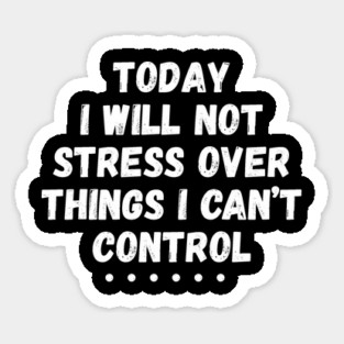 Today I Will Not Stress Over Things I Can't Control Magnet