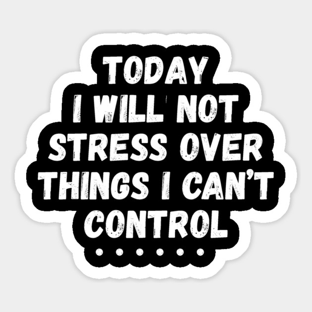 Today I Will Not Stress Over Things I Can't Control Magnet by The WYLD Tribe