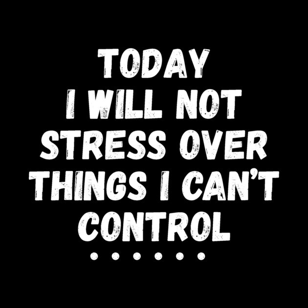 Today I Will Not Stress Over Things I Can't Control by The WYLD Tribe