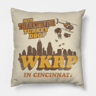 WKRP in Cincinnati 1978 Thanksgiving Turkey Drop Pillow