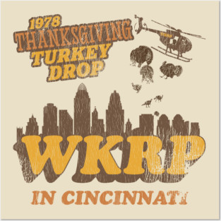 WKRP in Cincinnati 1978 Thanksgiving Turkey Drop Posters and Art