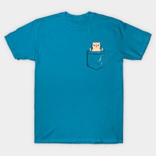 Cat pocket fingers T-Shirt