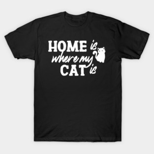 Cat Home White T-Shirt