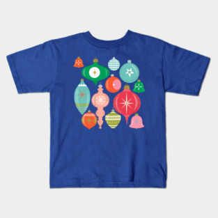 Retro Classic Christmas ornaments Kids T-Shirt