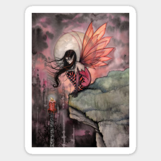 Autumn Flame Fairy Fantasy Art by Molly Harrison Sticker