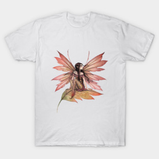 Autumn Drifting Fairy Fantasy Art T-Shirt