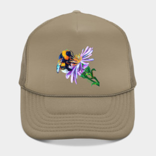 Bumble bee and a flower Hat
