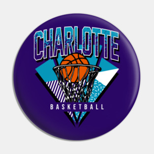 Charlotte Basketball 90s Throwback Pin