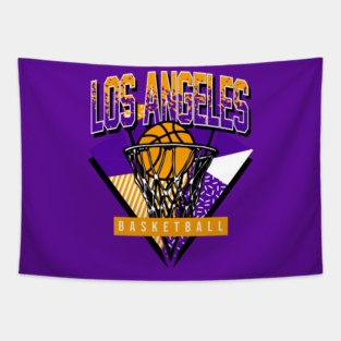 Los Angeles 90 Basketball Throwback Tapestry