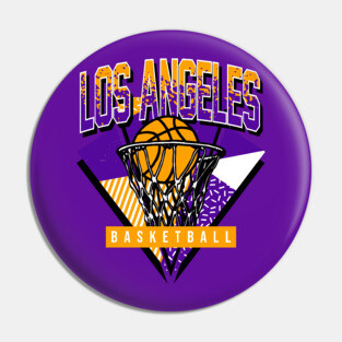 Los Angeles 90 Basketball Throwback Pin