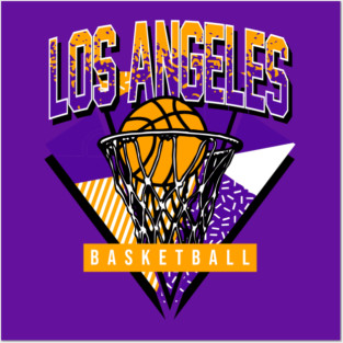 Los Angeles 90 Basketball Throwback Posters and Art