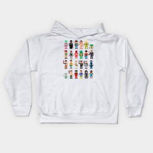 Pixel Characters Kids Hoodie