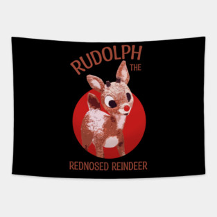 Red Nosed Reindeer Tapestry