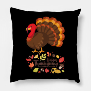 Happy Thanksgiving Turkey Pillow