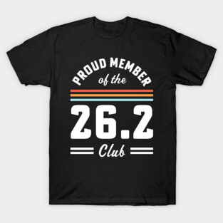 First Marathon 26.2 Club Marathoner Retro Runner T-Shirt