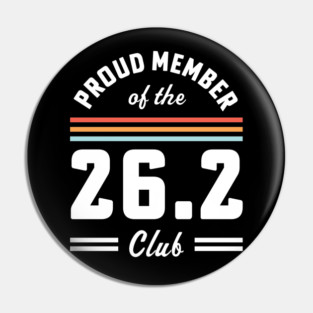First Marathon 26.2 Club Marathoner Retro Runner Pin
