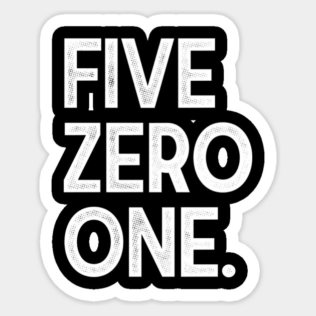 FiveZeroOne Sticker by rt-shirts