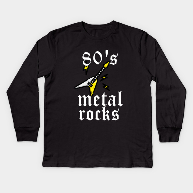 80's Metal Rocks Kids Long Sleeve T-Shirt by MCALTees