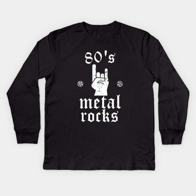 80's Metal Rocks Kids Long Sleeve T-Shirt by MCALTees