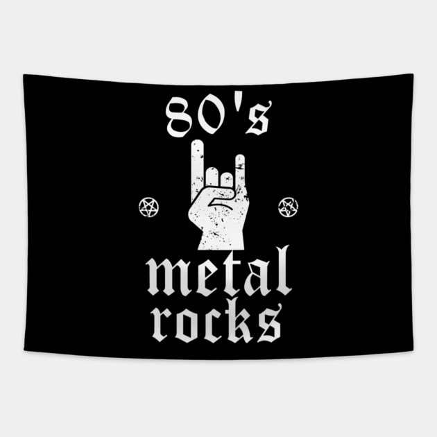 80's Metal Rocks Tapestry by MCALTees