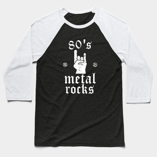 80's Metal Rocks Baseball T-Shirt by MCALTees