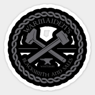 Warmaiden's Blacksmith and Sales Sticker