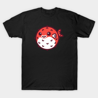 Blowfish Red on Black T-Shirt