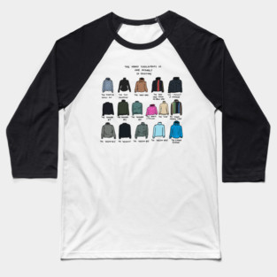 The Many Turtlenecks of Love Actually Baseball T-Shirt