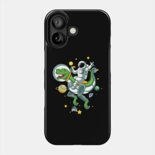 Astronaut Riding Dino Phone Case