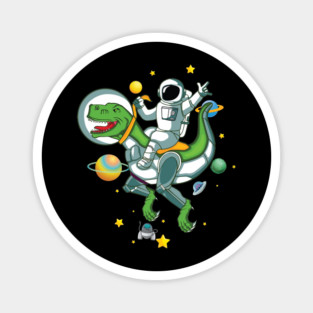Astronaut Riding Dino Magnet