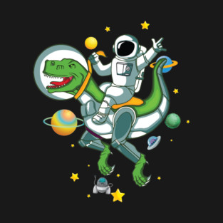 Astronaut Riding Dino T-Shirt