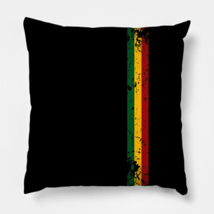 Reggae Rasta Rastafari Jamaica Color Stripe Pillow