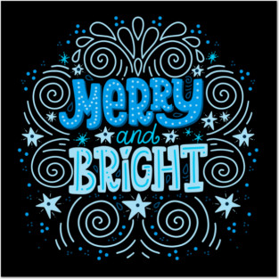 Merry and Bright Posters and Art