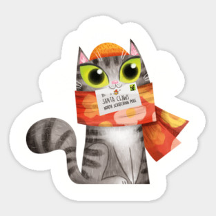 Christmas Cat Sticker