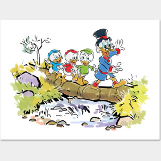 Four ducks Posters and Art