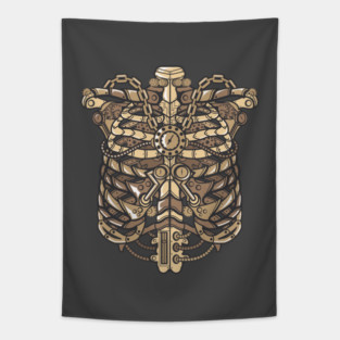 Steampunk Ribcage Tapestry