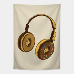 Headphone Donuts Tapestry