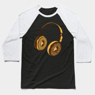 Headphone Donuts Baseball T-Shirt