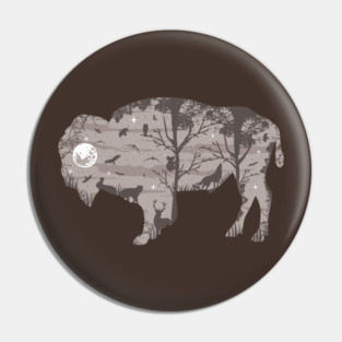 Buffalo Night Pin