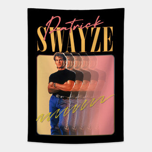 Patrick Swayze • • Retro Graphic Design Tapestry