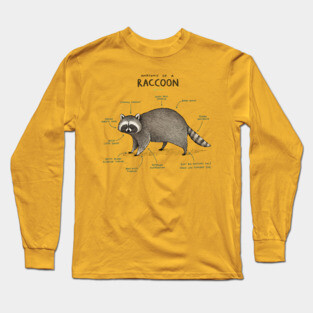 Anatomy of a Raccoon Long Sleeve T-Shirt