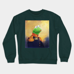 Kermit the Frog Retro Military Portrait Crewneck Sweatshirt