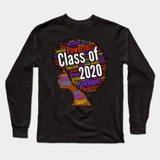 Class of 2020 Natural Hair Afro Long Sleeve T-Shirt