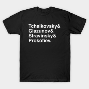 Russian Ballet Composers & Ampersand T-Shirt